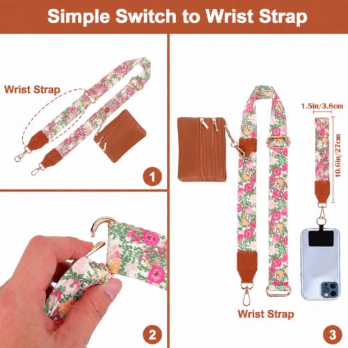XANGNIER Clip and Go Strap for Phone with Wallet Crossbody,Multicolor 27 - color: Multicolor 27