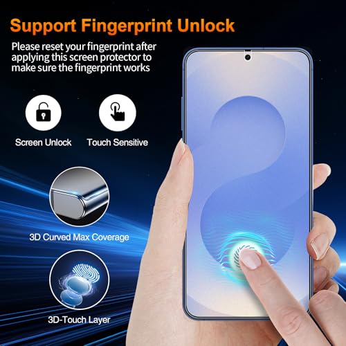 2 Pack for Samsung Galaxy S25 Plus Anti-Glare Matte Privacy Screen Protector, Smooth and Responsive Touch Flexible EPU Film, [Support Fingerprint Unlock] [Self-Healing] [Not Glass] - size: Samsung Galaxy S25 Plus