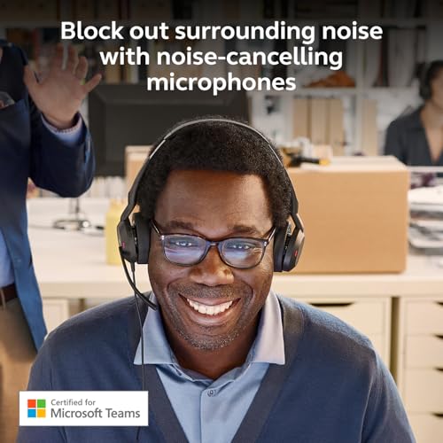 Jabra Evolve2 50 Wired Dual-Ear Headset with Noise-Cancelling Mic, Black - style: All Platforms, Dual Ear 2