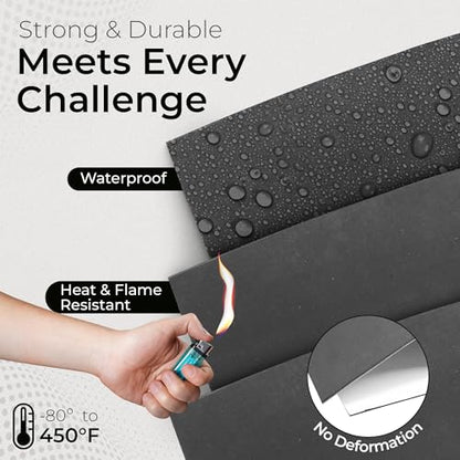 Exactly Rubber - Black Silicone Sheet with PSA Adhesive, 60A Durometer Rubber Mat, Gasket Material, -80 to 450°F Temperature Resistance, 350% Elongation Rubber Sheet, Made in the USA, 1/16 x 12" x 18" - size: 1/16 x 12 x 18