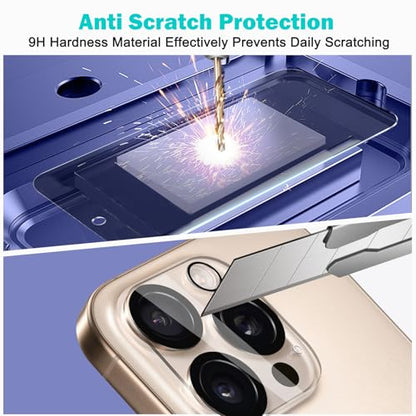 PEHAEL for iPhone 16 Pro Max Privacy Screen Protector+Camera Lens Protector | 3+3 Pack, Installation Frame, Cleaning kits, Anti-Spy Private, Anti-Scratch, 9H Tempered Glass, Case Friendly, [6.9 inch]