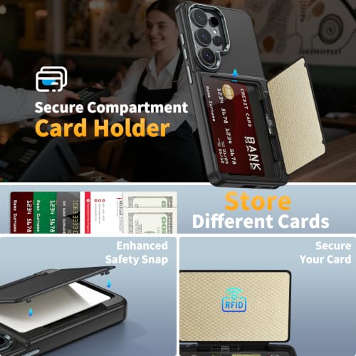 Vofolen for Samsung Galaxy S26 Ultra Case Wallet with Card Holder RFID | 2 Card Slots Heavy Duty Shockproof Drop Protective Flip Slim Pocket Cover for Samsung S26 Ultra Case for Men Women-Black - size: For Samsung Galaxy S26 Ultra