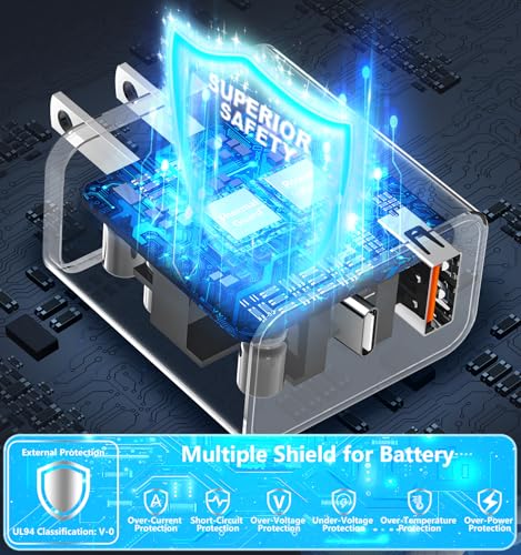 Apple MFi Certified iPhone 17 Charger Fast Charging 4Pack 60W USB C Charger - color: Pure White