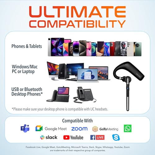 Delton Ultralight Bluetooth Headset with Noise Cancelling Microphone