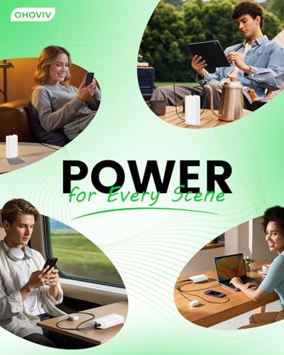 OHOVIV Portable Charger Power Bank 50000mAh,PD 22.5W Battery Pack - color: Pure White