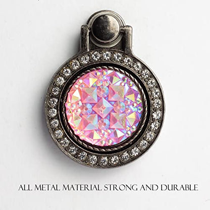 [2 Packs] Gemstones Glitter Bling Bling Phone Ring Holder, Sparkle Phone Ring Grip Artificial Diamond Stand,Rhinestone Cell Finger Ring for Phones,Pad
