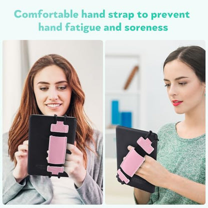 Secure Hand Strap for Kindle and Tablet - High Elasticity Finger Grip Holder Accessories for 6-8 Inches E-Book Tablet - color: Pink