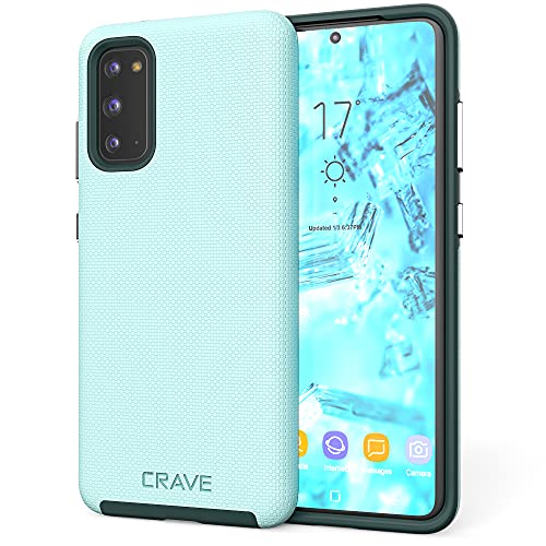 Crave for Samsung Galaxy S20 Case, Shockproof Protection Dual Layer Case for Samsung Galaxy S20 5G (6.2 inch) - Aqua - color: Aqua, size: Galaxy S20