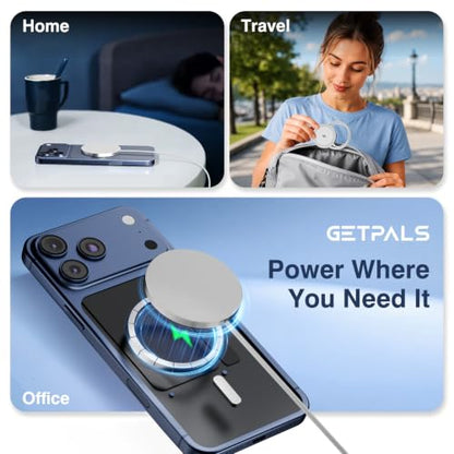 15W Fast Magnetic Wireless Charging Pad Suitable for Travel Home Office - color: White