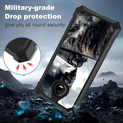 for Schok Volt Sv67q Sv67332 Case with Screen Protector, Military Grade Drop Protection, Dual Layer Hybrid Shockproof Protection TPU Phone Case for Schok Volt Sv67q, Train - color: Train