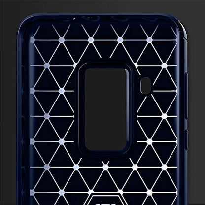 Phone Case for Moto One Zoom with Tempered Glass Screen Protector Cover Film and Cell Accessories Slim Thin Silicone Soft TPU Full Body Motorola P40 Note 1Zoom 1 Pro XT2010-1 Women Men Cases Navy Blue