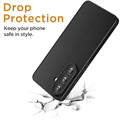 AICase for Samsung Galaxy S26 Case, Carbon Fiber Design Thin Slim Fit Shockproof Hybrid Hard PC Soft TPU Bumper Drop Protection Lightweight Aramid Fiber Protective Cover - color: Carbon Fiber, size: S26