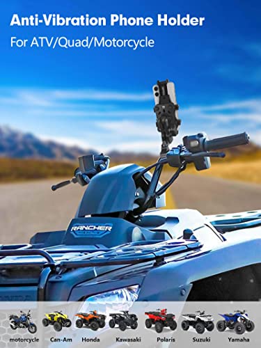 ZIDIYORUO Anti-Theft ATV Phone Mount Holder with Vibration Dampener