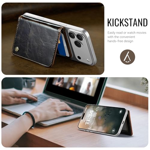 for Magsafe Magnetic Phone Wallet Card Holder, Luxury Coffee - color: Luxury Coffee
