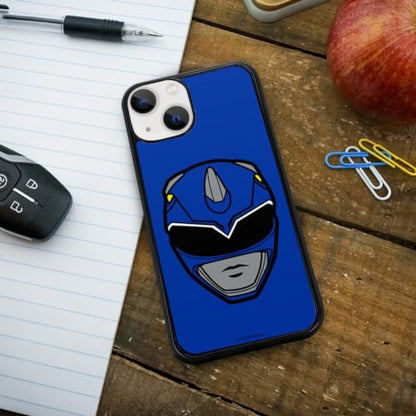 Power Rangers Blue Ranger Helmet Protective Slim Fit Plastic Bumper Case - color: iPhone 13 (Fits 6.1 Inch Display)