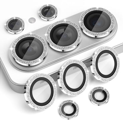 Camera Lens Protector for Samsung Galaxy S26 Ultra, Glitter Silver - color: Glitter Silver