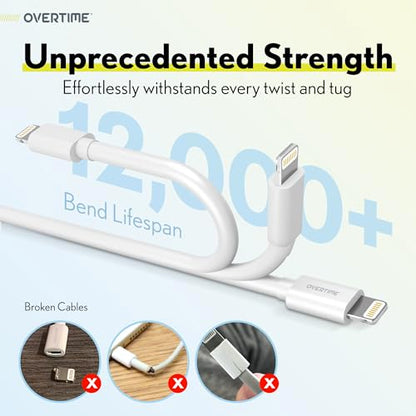 Overtime iPhone Lightning Cable, USB-A -Lightning Cable 4ft