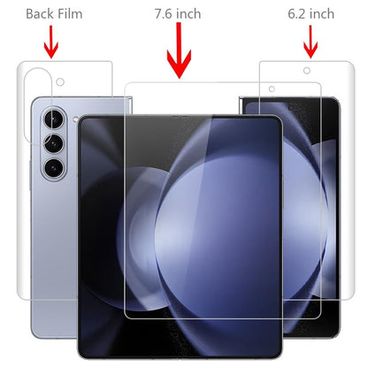 Ultra Thin Hydrogel Film for Samsung Galaxy Z Fold5 ZFold Fold 5 ZFold5 5G 7.6" Soft TPU Front Back Full Cover Screen Protector Transparent Protective Film (Front Film 6.2 Inch,Galaxy Z Fold5) - color: Front Film 6.2 Inch