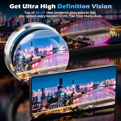 imluckies for Samsung Galaxy S25 Ultra Camera Lens Protector, AR+AF Tempered Glass & 9H Anti-Scratch Metal Individual Lens Cover, HD Clear Camera Protection for S25Ultra, Titanium Silver - color: Silver