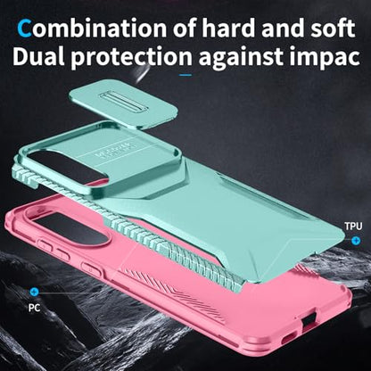 Asuwish Phone Case for Samsung Galaxy S25 Edge 5G with Screen Protector and Slide Camera Cover Rugged Hybrid Shockproof Protective Cell Accessories S25Edge 25S S 25 25Edge 6.66 2025 Men MintGreen - color: Green