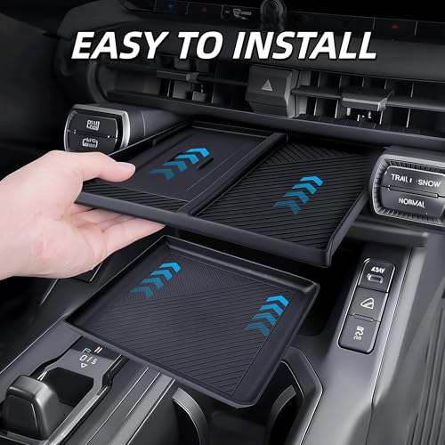 Silicone Center Console Pad Wireless Charging Mat Compatible with RAV4 2026