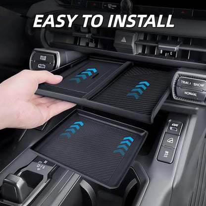 Silicone Center Console Pad Wireless Charging Mat Compatible with RAV4 2026