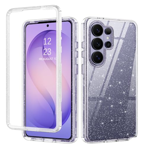 DUEDUE for Samsung Galaxy S26 Ultra Case Clear, Glitter Anti-Yellowing Shockproof Protective Transparent Cover Bling Sparkle Phone Case for Samsung S26 Ultra 6.9", Clear/Glitter - color: Clear/Glitter, size: for Samsung S26 Ultra 6.9"