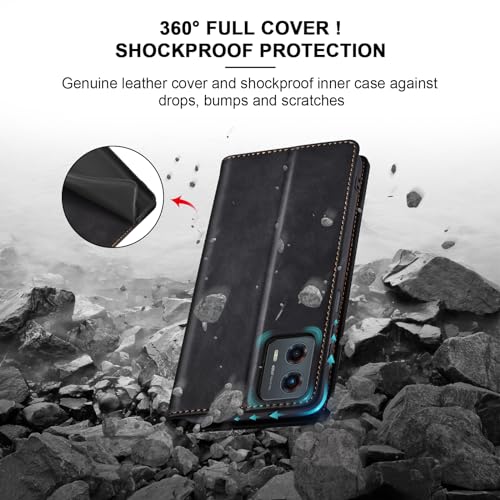 Jasonyu Flip Wallet Case for Moto G 5G (2023),Leather Magnetic Folio Cover with Card Holder,Kickstand - TPU Shockproof Durable Protective Phone Case,Black | PU Leather Magnetic Folio Cover,with Card Holder,Kickstand,TPU Shockproof,Durable,Protective Phone