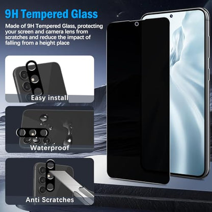 Slanku Privacy Screen Protector for Samsung Galaxy S23 FE Tempered Glass - size: samsung s23 fe