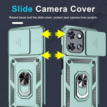 for Moto G Power 5G 2026/2025 Case Built in Slide Camera Cover Dark Green - color: Dark Green, size: Moto G Power 5G(2025)