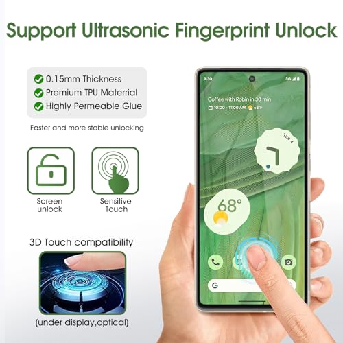 3 Pack Screen Protector for Google Pixel 7, Self-Healing Flexible TPU Protective Film for Google Pixel 7, High Sensitivity Hydrogel Film, HD Ultra-Thin Full Coverage, Easy Installation - size: Google Pixel 7