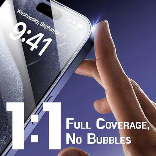 2 Pack Privacy Screen Protector for Apple iPhone 13 / iPhone 14 / iPhone13 Pro/iPhone 16e / iPhone 17e (6.1") Tempered Glass Film with Easy Installation Tool