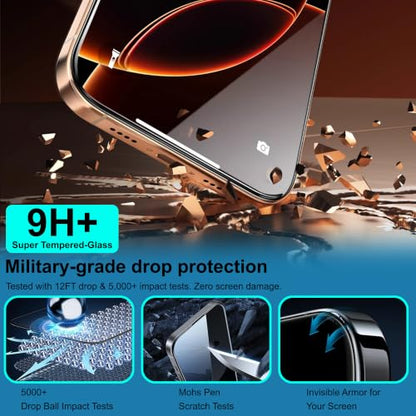 [2 Pack 4 Way Privacy Screen Protector for iPhone 14 Pro Max, Anti-Spy Tempered Glass, 9H Hardness Shatterproof, 3D Curved Edges, Case-Friendly, Bubble-Free Easy Installation - size: for 14 Pro Max
