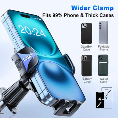 [2026 NEW] Car Phone Holder [Upgraded Strongest Suction & Clip] Cell Phone Mount for Dashboard Windshield Vent,Mobile Stand Base Truck Cradle for iPhone 17 Pro Max 16 15 14 13 12 X Samsung S25 Android