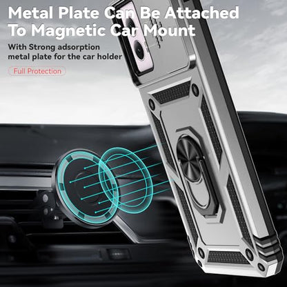 SunStory for Motorola Moto G Power 5G 2024 Case with Kickstand,Silver - color: Silver