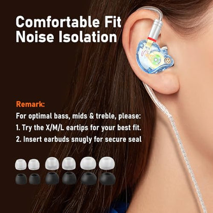 Audiovance Vibes 202ML HiFi Wired Earbuds for iPhone 14/13/12/11/X, Pro Max - color: 8-Light Blue