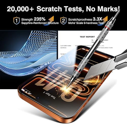EZ-GLAZ-4+2 Pack for iPhone 17 Pro Max Screen Protector (6.9") HD Clear - size: iPhone 17 Pro Max