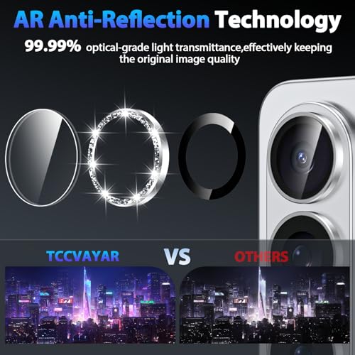 for Samsung Galaxy S26 Ultra Camera Lens Protector,Silver Glitter - color: Silver Glitter