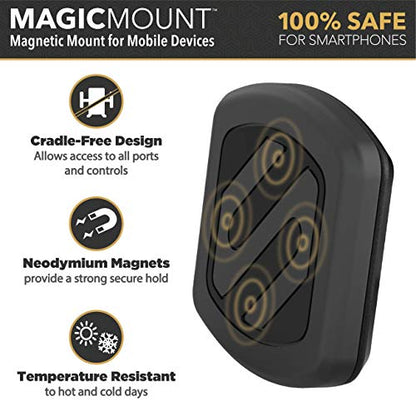 Scosche MAGWSM-2PXCES0 MagicMount Magnetic Suction Cup Phone Mount for Car Windshield/Dashboard, 360° Adjustable Magnet Head, Universal Phone Holder Compatible With iPhone, Samsung & More (Pack of 2) - size: 2 Pack, style: Window / Dash Suction