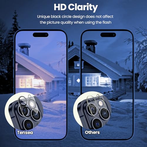 Tensea 3Pcs for iPhone 15 Pro / 15 Pro Max Camera Lens Protector - size: for iPhone 15 Pro/15 Pro Max
