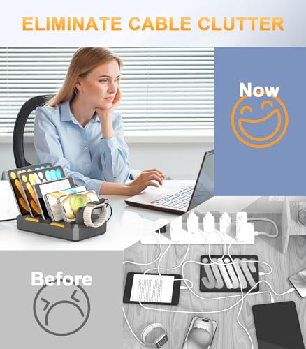 CREATIVE DESIGN Charging Station for Multiple Devices, 50W Charger Dock