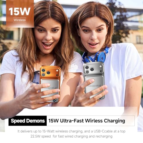 for MagSafe Power Bank 10000mAh, Fast, Magnetic Portable Charger - color: White