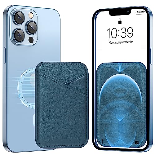 Miroddi for MagSafe Wallet, Ultra-Thin Magnetic Wallet with 2 Card Slots | RFID Blocking, No More Falling, Strongest Magnetic Card Holder for iPhone 17/16/15/14/13/12 Series & Pixel 10 Series, Blue - color: Blue