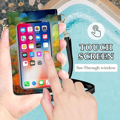 Small Crossbody Bags for Women Touchscreen Cell Phone Bag Cross Body Purses with adjustable Strap,Gifts For Teenage Girls - color: White Doves on the Tree