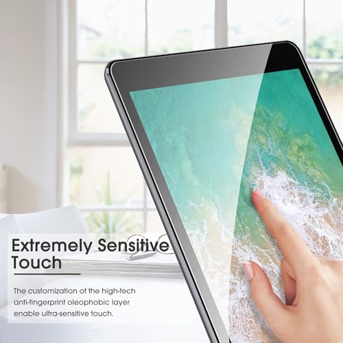 OMOTON 3 Pack Screen Protector for iPad 6th 5th Generation, Tempered Glass Screen Protector Compatible with Apple iPad Pro 9.7 / iPad Air 2 / iPad Air 9.7 Inch with Alignment Frame, Case Friendly - size: iPad 9.7'' Gen 6/5