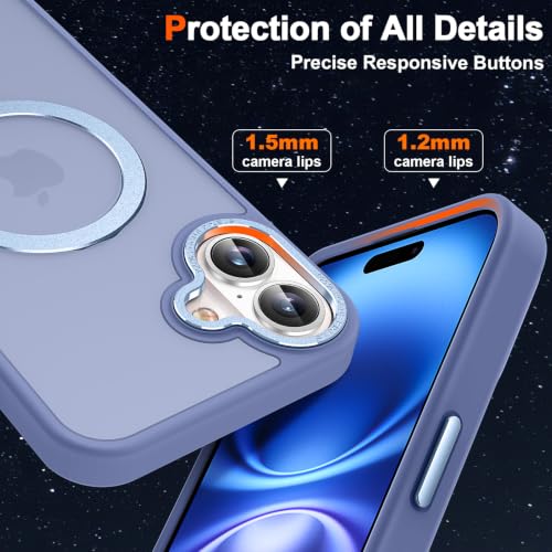 Magnetic for iPhone 16 Plus Case with Ring Stand, Sierra Blue - color: Sierra Blue, size: Iphone 16 Plus 6.7 inches