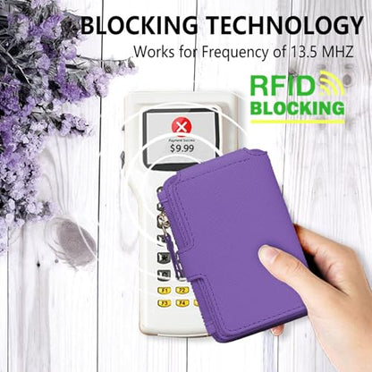 Phone Wallet Stick On, Credit Card Holder for Women Attachable 3M Sticker | Card Holder for Phone case Stick on Attachable Credit Card Holder for Phone (Compatible with Most Smartphones) (Dark Purple) - color: Dark Purple