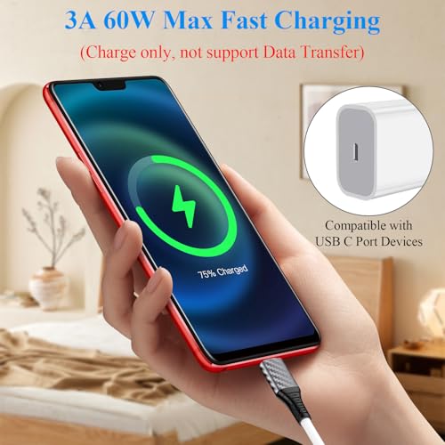 ACANDYA USB C Cable 30FT Extra Long 60W Fast Charging Outdoor Camping Cord