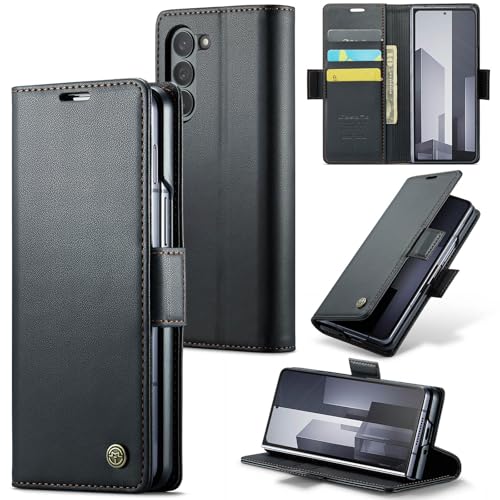 for Samsung Galaxy Z Fold 6 Case, Premium PU Leather Wallet Case Flip Cover with [RFID Blocking][Card Holder][Stand Function] Shockproof Protective for Samsung Galaxy Z Fold 6, Black - color: Black, size: Samsung Galaxy Z Fold 6