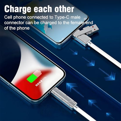 SWLIFL 2 Pack USB C to C Cable 3.3ft-Fast Charger-Chubby Silicone 4 - color: 4 Combinations Blue+White